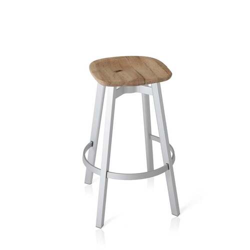 'Su' Barstool (Reclaimed Oak Seat) - Image 1